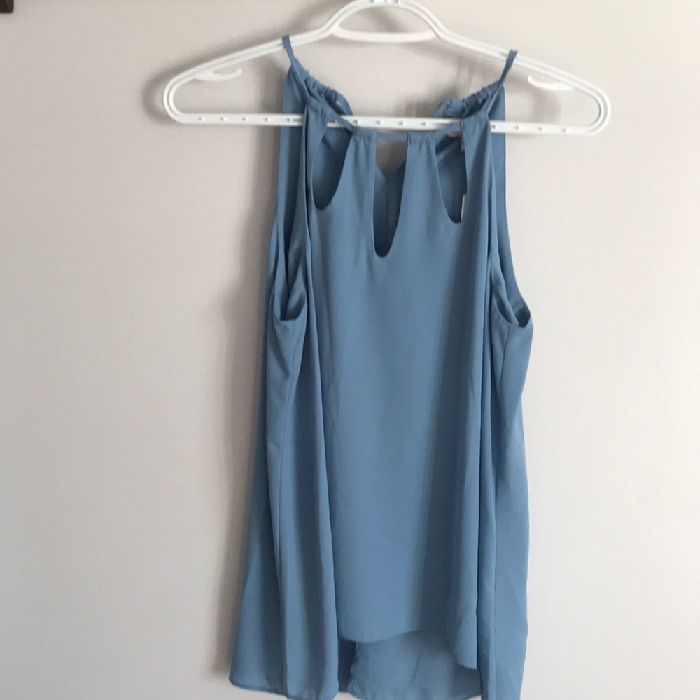 Powder blue cutout top